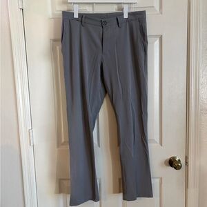 Ministry of Supply Men's Gray Straight Fit Pace Performance Chinos